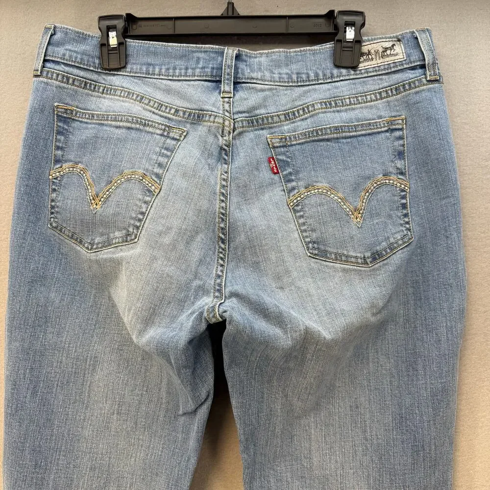 Levi's 515 Jeans Women's 12M 31x32 Light Blue Boot Cut Western Normcore - Picture 3 of 15